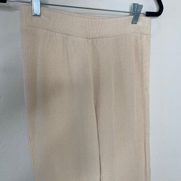Wildfox Ribbed Wide Leg Cora Pants Size Small Wheat Color - Picture 5 of 8